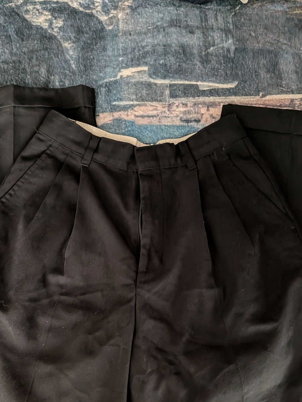 Van Heusen Black Women's Pleated Dress Trousers